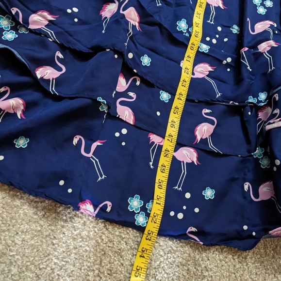 Flamingo long sleeve maxi dress navy blue - Picture 16 of 16
